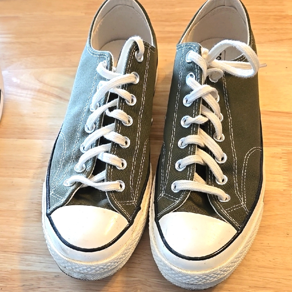 Converse Olive Green Canvas Sneakers